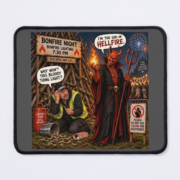Item preview, Satan God of Hellfire Funny Bonfire Night designed and sold by Hornace88studio.