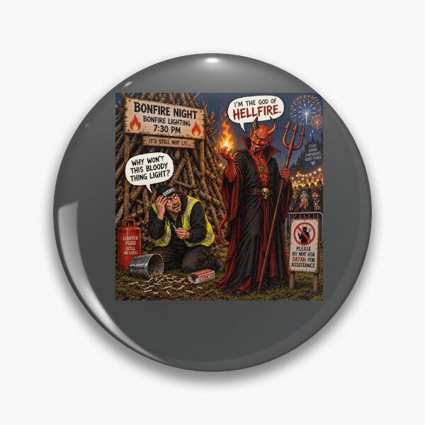 Item preview, Satan God of Hellfire Funny Bonfire Night designed and sold by Hornace88studio.