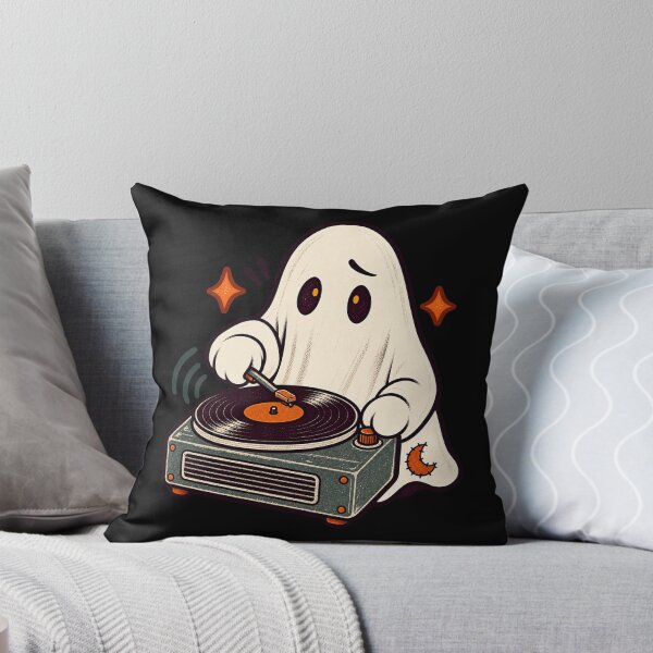 Item preview, Midnight Vinyl Collector – Retro Ghost DJ designed and sold by krustybel.