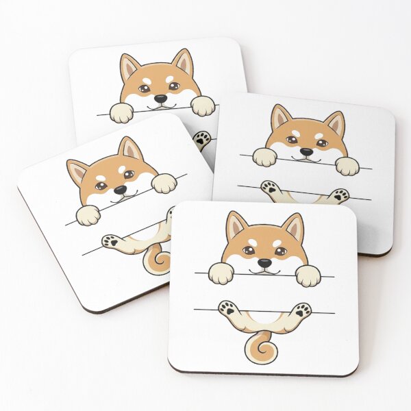 Item preview, Cute Peeking Shiba Inu Split Monogram designed and sold by PetalsPaws.