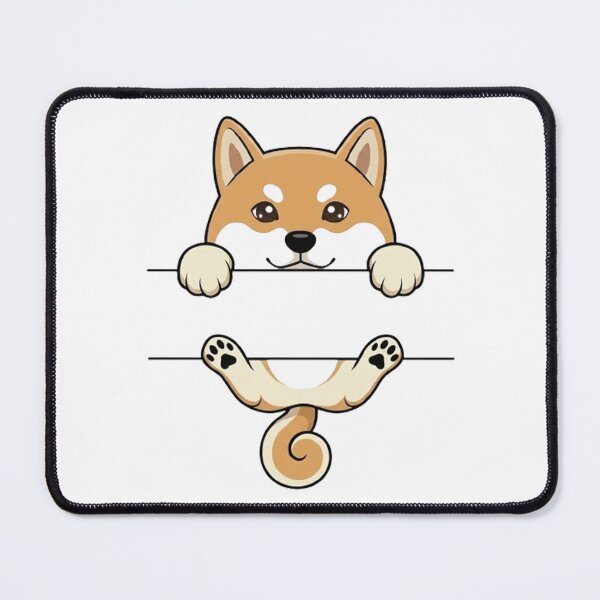 Item preview, Cute Peeking Shiba Inu Split Monogram designed and sold by PetalsPaws.