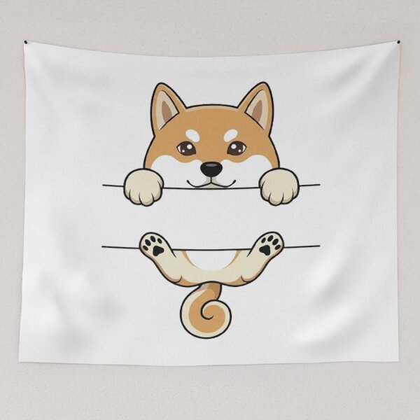 Item preview, Cute Peeking Shiba Inu Split Monogram designed and sold by PetalsPaws.