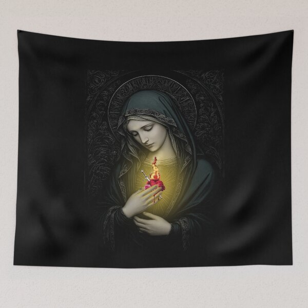 Item preview, Our Lady of Assumption with Sacred Heart designed and sold by Firetrail Studio.