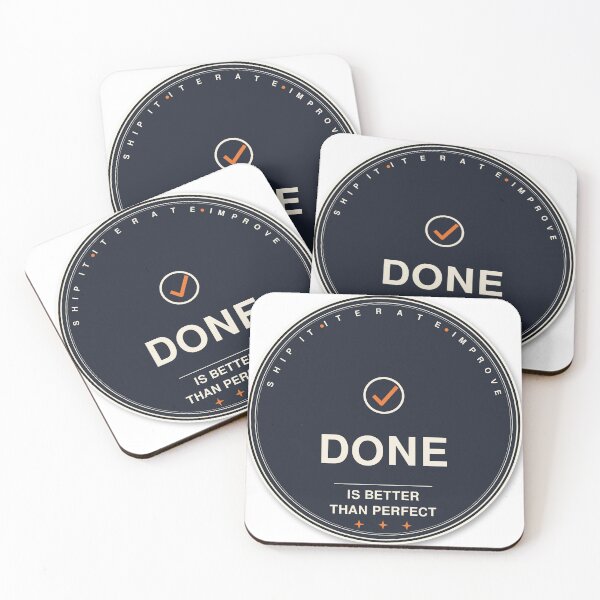 Item preview, Done Is Better Than Perfect Sticker | Retro Productivity Badge Decal designed and sold by mryan78.