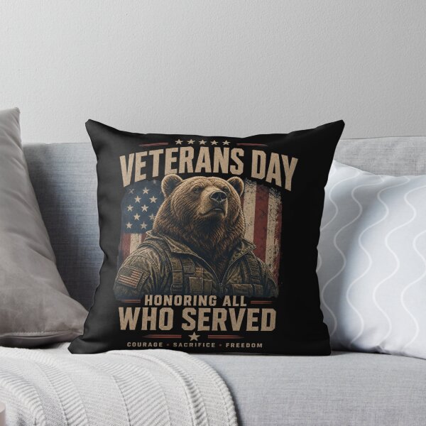 Item preview, Veterans Day Bear - Honoring All Who Served designed and sold by FREENATION2026.