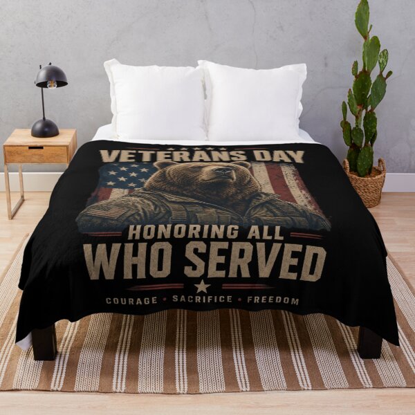 Item preview, Veterans Day Bear - Honoring All Who Served designed and sold by FREENATION2026.