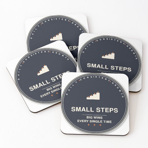 Item preview, Small Steps Big Wins Sticker | Retro Motivational Badge Decal designed and sold by mryan78.