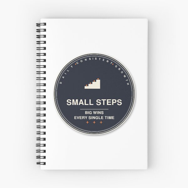 Item preview, Small Steps Big Wins Sticker | Retro Motivational Badge Decal designed and sold by mryan78.