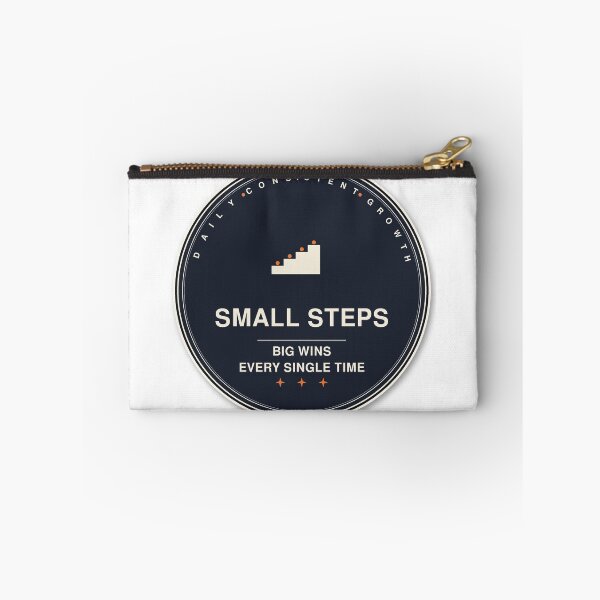 Item preview, Small Steps Big Wins Sticker | Retro Motivational Badge Decal designed and sold by mryan78.