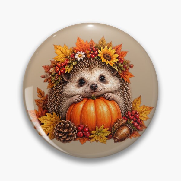 Item preview, Cozy Hedgehog Pumpkin Fall Autumn designed and sold by DrAsmaaMohamed.