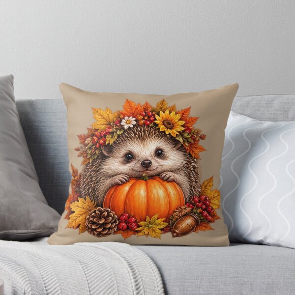 Item preview, Cozy Hedgehog Pumpkin Fall Autumn designed and sold by DrAsmaaMohamed.