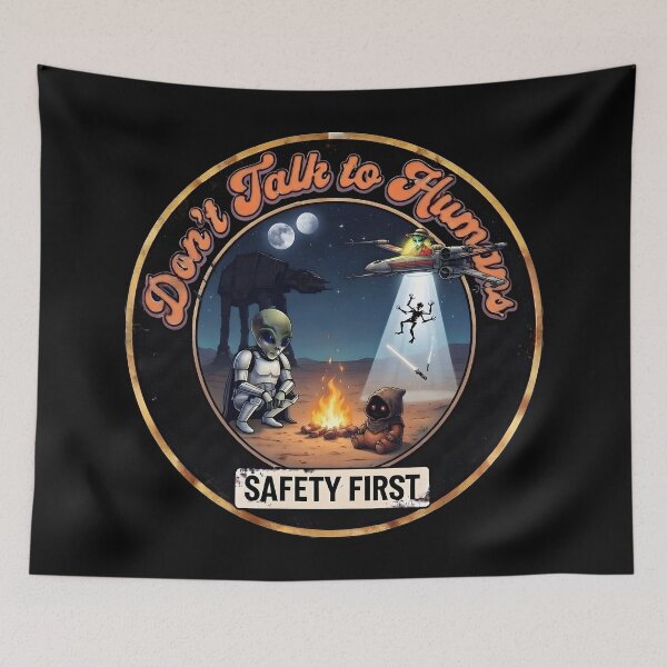 Item preview, Sci-Fi Campfire Parody - Retro Space Comic (Don't Talk To Humans) designed and sold by AeroCodeDesigns.