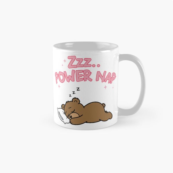 Item preview, Zzz Power Nap Sleeping Bear Kawaii Cartoon designed and sold by Taridesign.