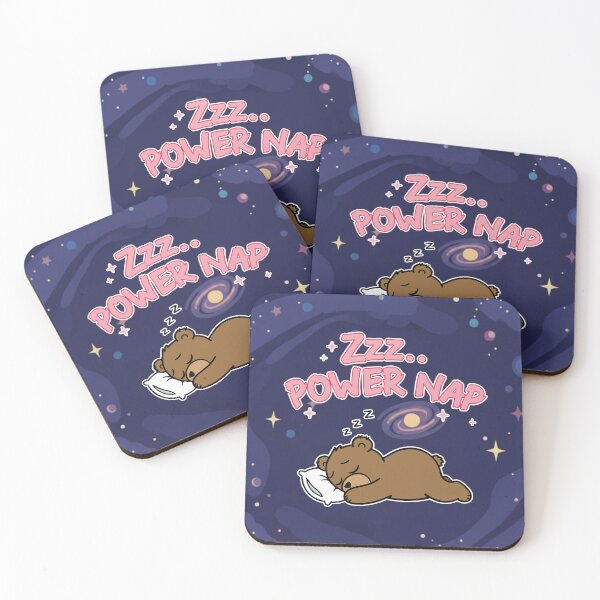 Item preview, Zzz Power Nap Sleeping Bear Kawaii Cartoon designed and sold by Taridesign.