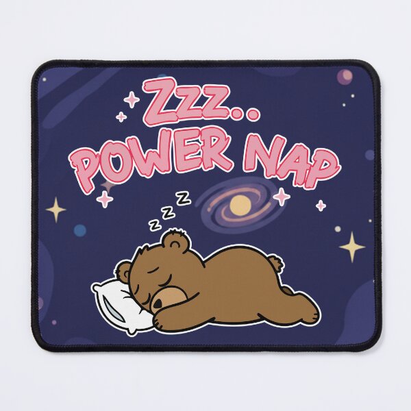 Item preview, Zzz Power Nap Sleeping Bear Kawaii Cartoon designed and sold by Taridesign.