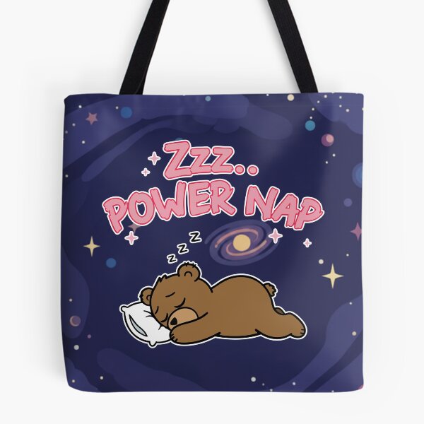 Item preview, Zzz Power Nap Sleeping Bear Kawaii Cartoon designed and sold by Taridesign.
