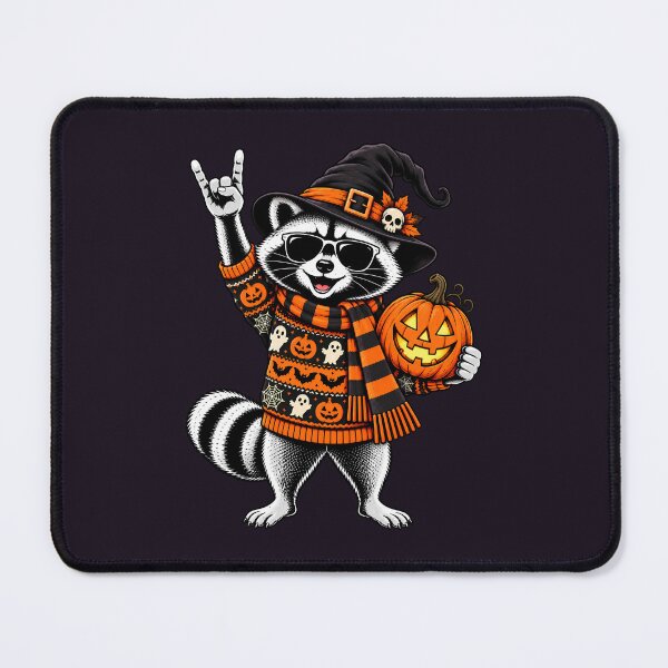 Item preview, Rocking Halloween Raccoon Witch Hat Sunglasses Pumpkin designed and sold by Infinitee8hirts.