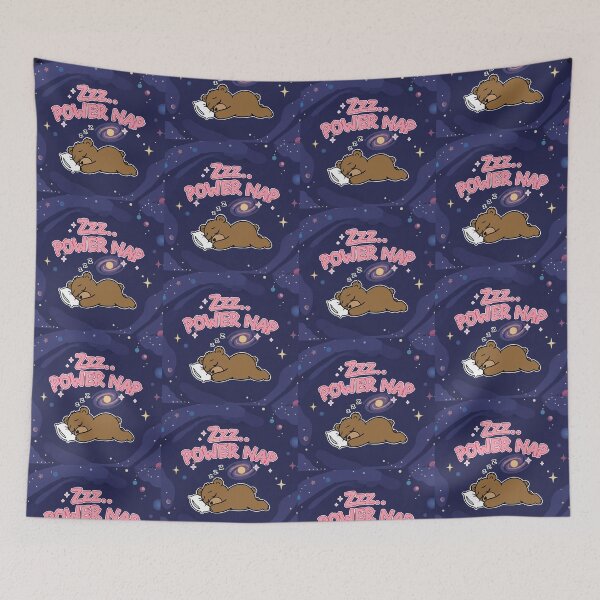 Item preview, Zzz Power Nap Sleeping Bear Kawaii Cartoon designed and sold by Taridesign.
