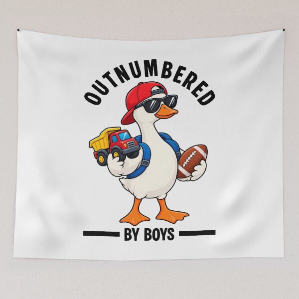 Item preview, Outnumbered by Boys Duck Cute Graphic Boy Mom Gift designed and sold by Teetreasure2.