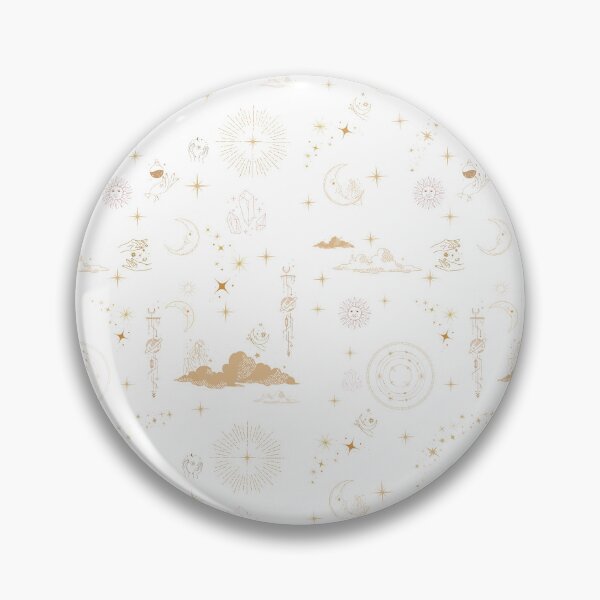 Item preview, Celestial Devine Gold Sun Moon Stars Pattern designed and sold by When Whimsy Wakes.