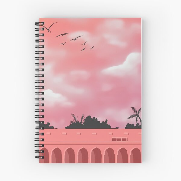 Item preview, Aesthetic Pink Pastel Stepwell Architecture Sunset Landscape designed and sold by apalnav.