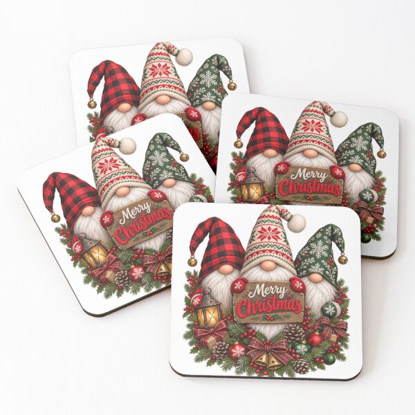 Item preview, Merry Christmas Nordic Gnomes Vintage Christmas Holiday Design  Main Tag: designed and sold by DijaMar.