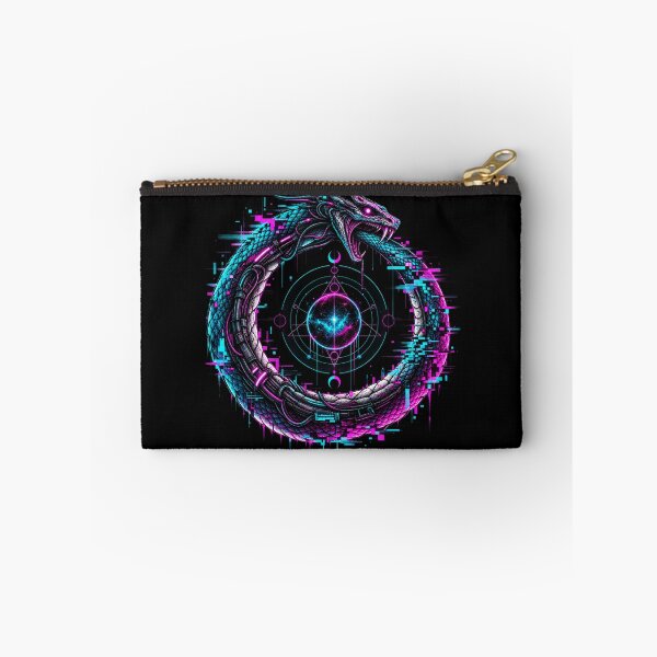Item preview, Ouroboros Symbol – Cyber Glitch Eternal Serpent designed and sold by JupiterGlitchEmpire.
