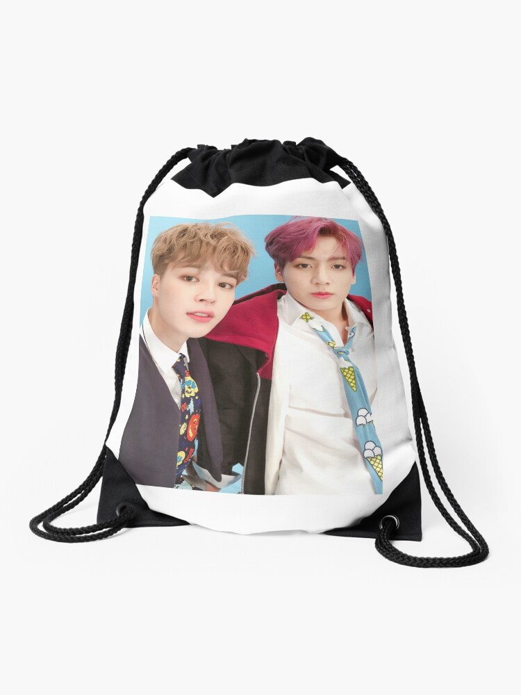 BTS JUNGKOOK FAKE LOVE Drawstring Bag for Sale by kikimini