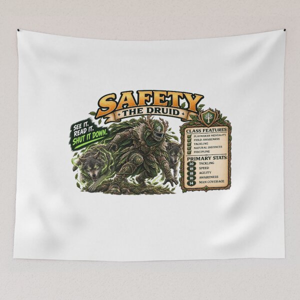 Item preview, Safety — The Druid designed and sold by Fantasy Football Company.