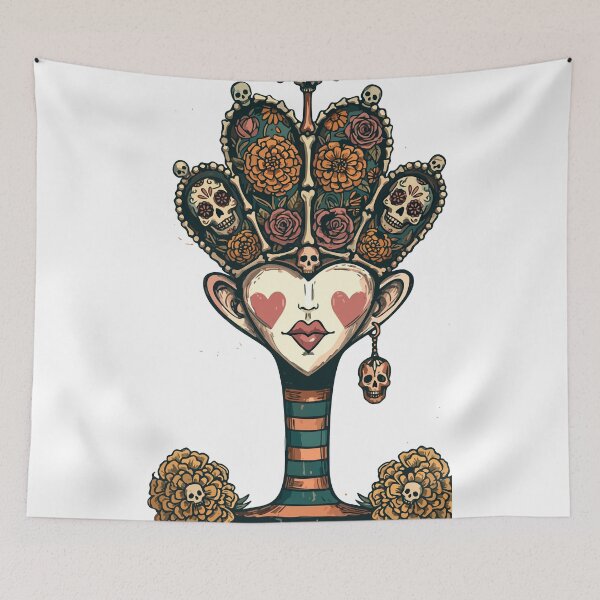 Item preview, Catrina Bone Crown | Vintage Day of the Dead Tarot Art designed and sold by  Ojo de Lilith.