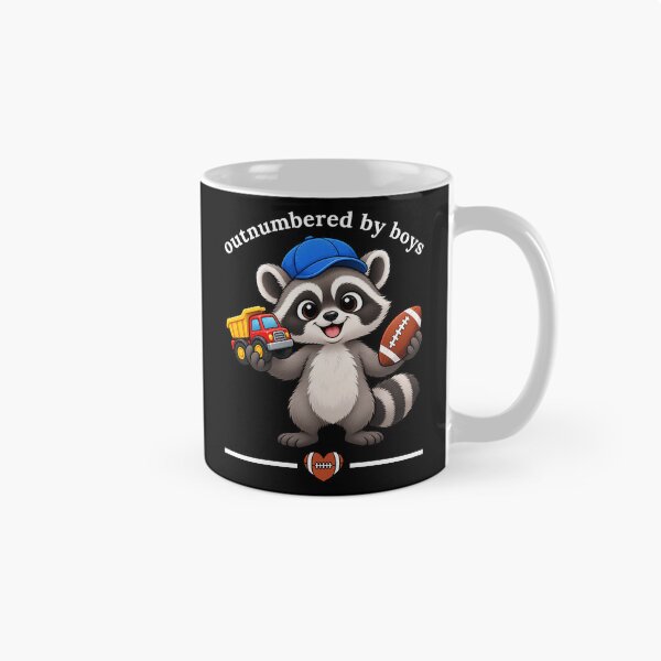 Item preview, Outnumbered by Boys Raccoon Funny Boy Mom Gift designed and sold by Teetreasure2.