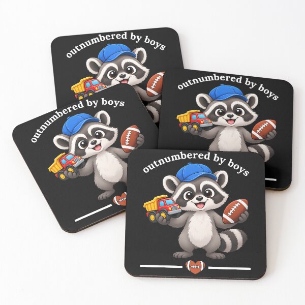 Item preview, Outnumbered by Boys Raccoon Funny Boy Mom Gift designed and sold by Teetreasure2.