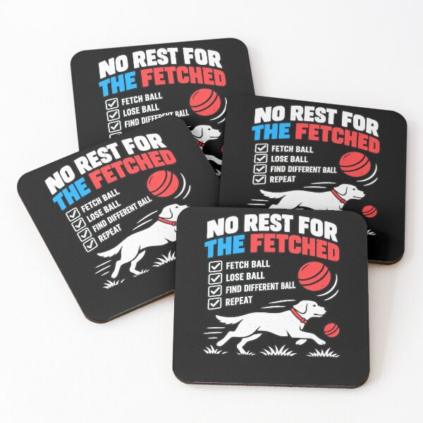 Item preview, Funny No Rest For The Fetched Dog Fetch Humor Art designed and sold by elderberry.