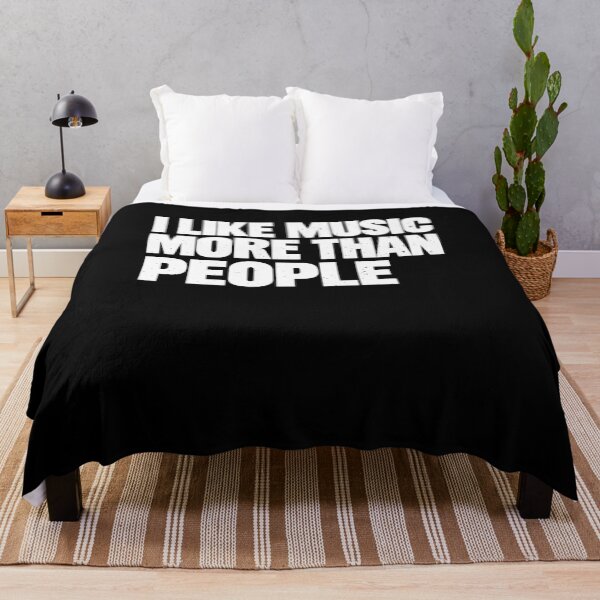 Item preview, Funny I Like Music More Than People Introvert Humor Art designed and sold by elderberry.