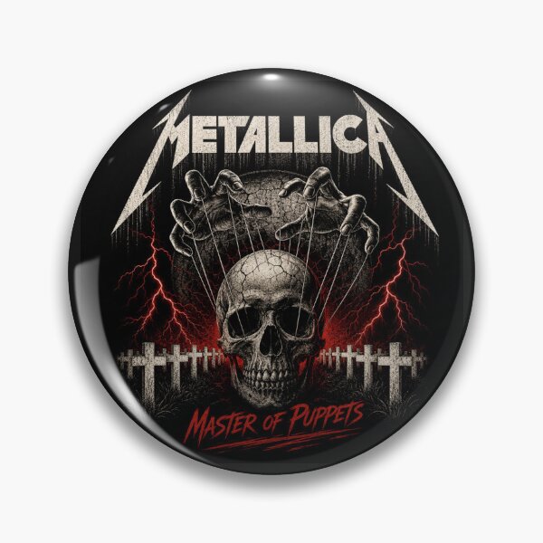 Item preview, Metallica Master of Puppets Skull Metal Art designed and sold by FakePeopleSuck.