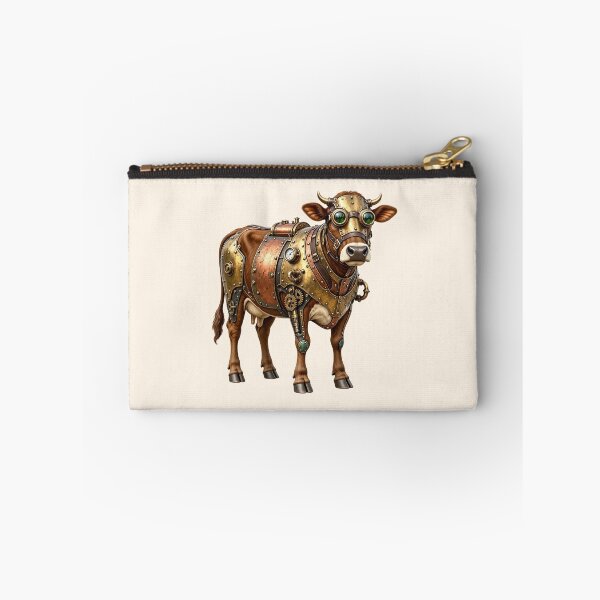 Item preview, Steampunk Cow – Mechanical Cow with Brass Armor and Goggles designed and sold by SweetLilith.