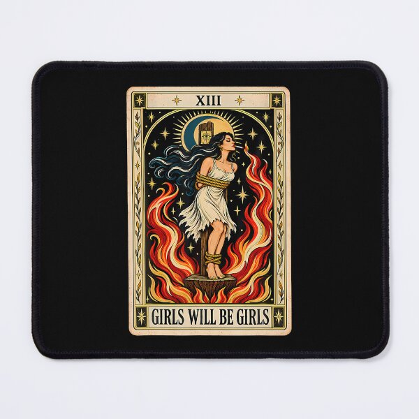 Item preview, Girl Will Be Girls Witch Cigarette Burning Tarot Card Occult designed and sold by PAROSSA.
