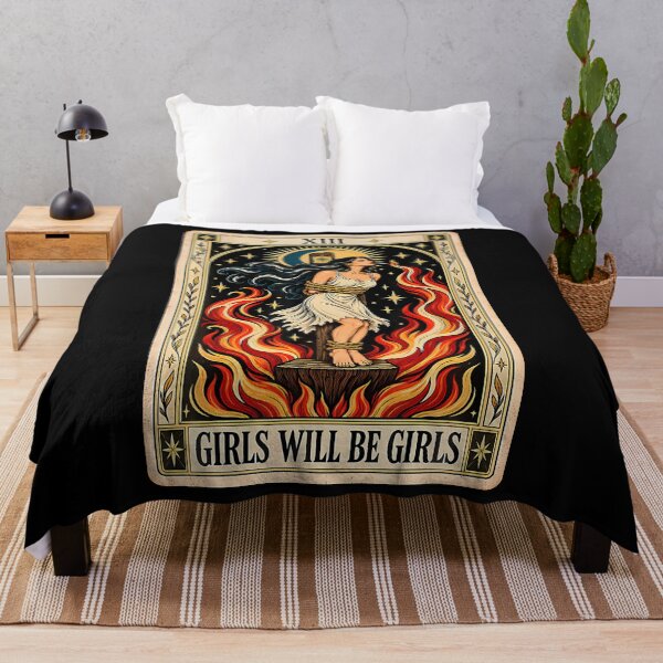 Item preview, Girl Will Be Girls Witch Cigarette Burning Tarot Card Occult designed and sold by PAROSSA.