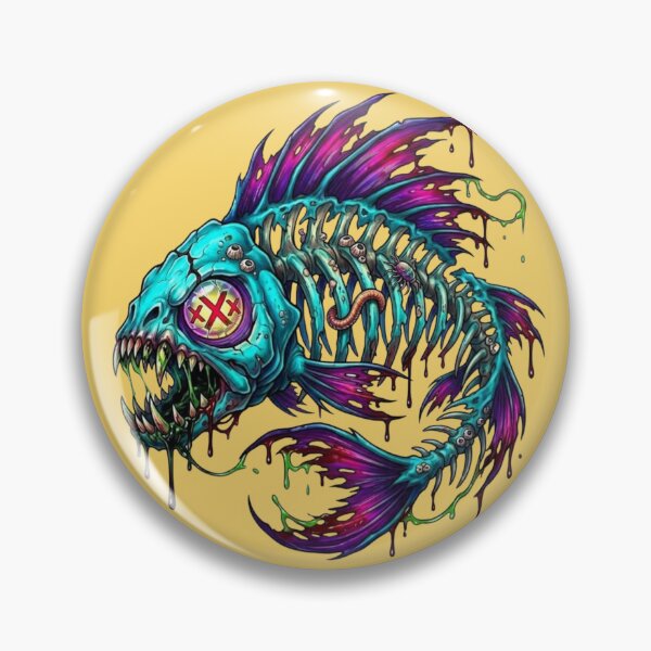 Item preview, skull fish designed and sold by pksart1.