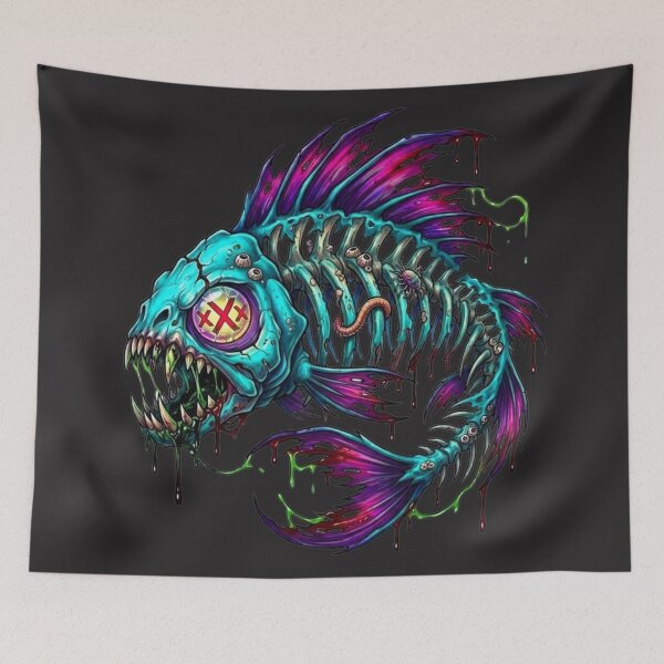 Item preview, skull fish designed and sold by pksart1.