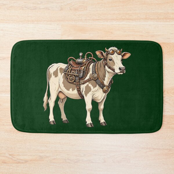 Item preview, Steampunk Cow – Mechanical Cow with Brass Armor and Goggles designed and sold by SweetLilith.