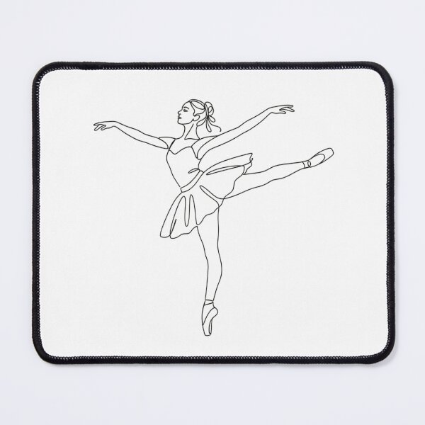 Item preview, Elegant Ballerina Continuous Line Art Vector Design - Minimalist Dancer Illustration designed and sold by Nubian Style.