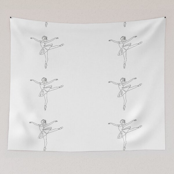 Item preview, Elegant Ballerina Continuous Line Art Vector Design - Minimalist Dancer Illustration designed and sold by Nubian Style.