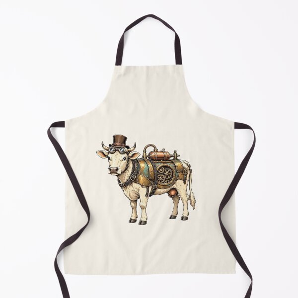 Item preview, Steampunk Cow – Mechanical Cow with Brass Armor and Goggles designed and sold by SweetLilith.