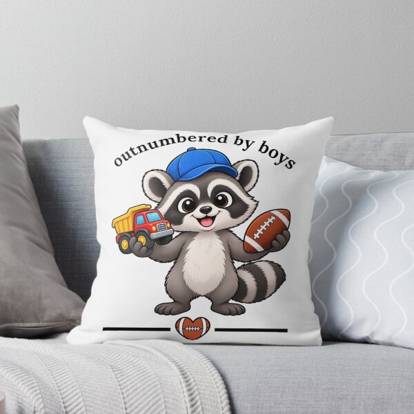 Item preview, Outnumbered by Boys Raccoon Funny Boy Mom Gift designed and sold by Teetreasure2.
