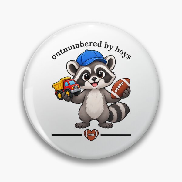Item preview, Outnumbered by Boys Raccoon Funny Boy Mom Gift designed and sold by Teetreasure2.