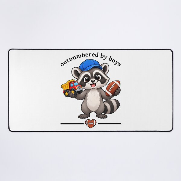 Item preview, Outnumbered by Boys Raccoon Funny Boy Mom Gift designed and sold by Teetreasure2.