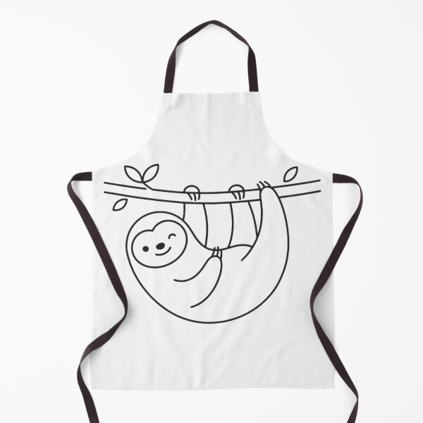 Item preview, Cute Minimalist Sloth Hanging on Tree Branch Line Art Design designed and sold by Nubian Style.