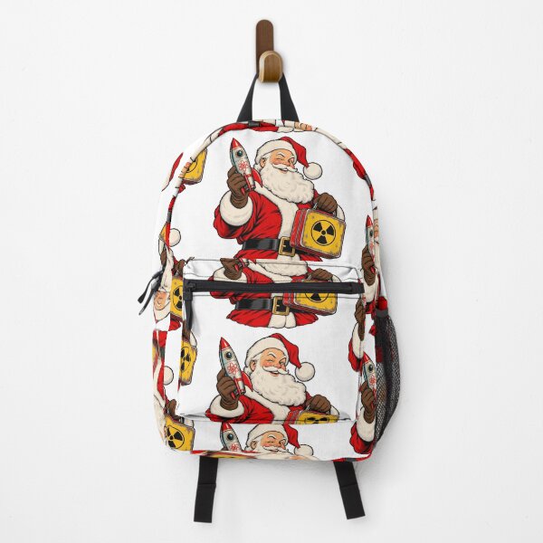 Item preview, Winking Fallout Santa With Rocket Toy And Nuclear Lunchbox designed and sold by IllustrifyArts.