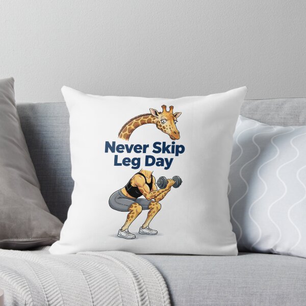 Item preview, Giraffe doing squats "Never Skip Leg Day" - Funny illustration of a giraffe in the gym designed and sold by fastansic.